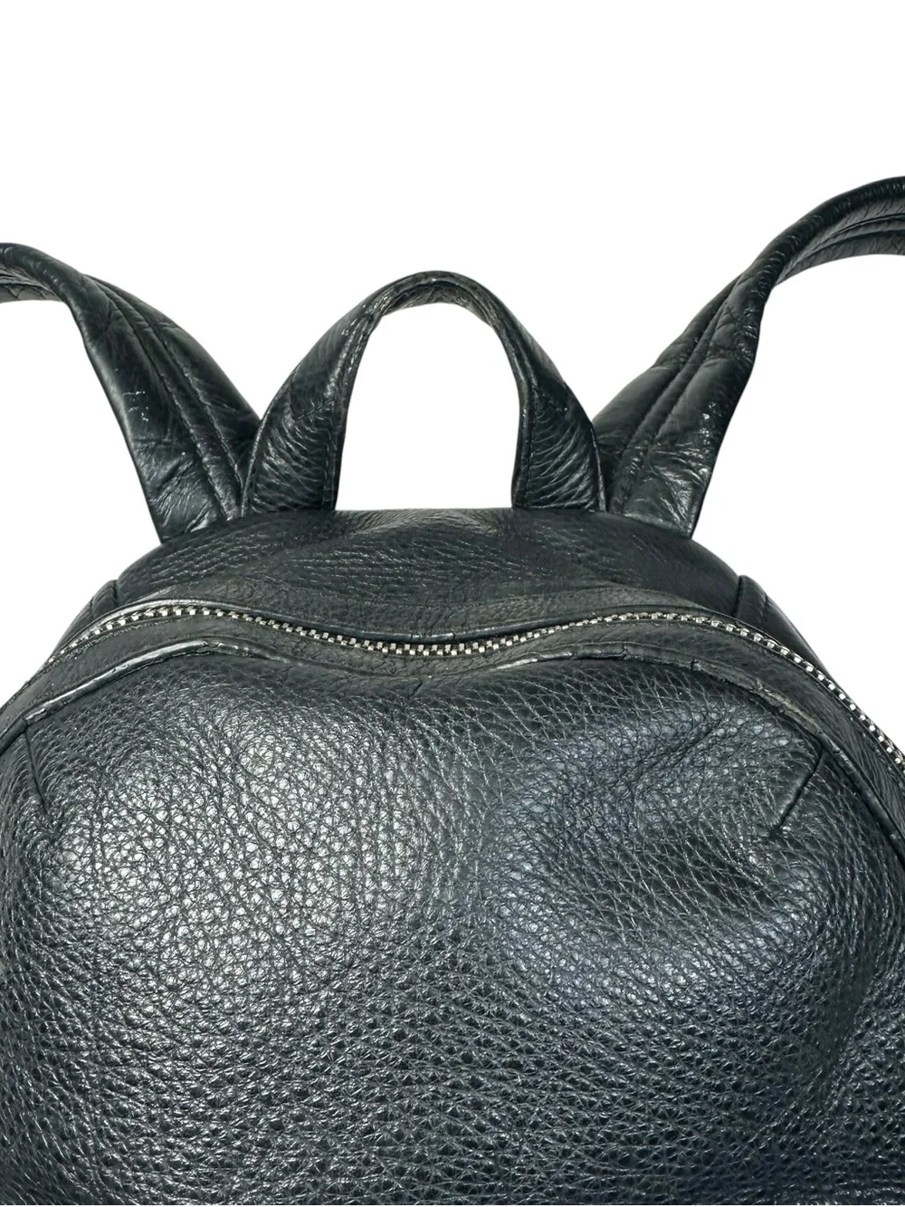 Marc Jacobs Black Leather Backpack Multi Zipper Shoulder Purse Soft Leather 8134